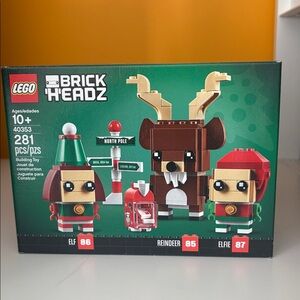 LEGO BrickHeadz Elf and Reindeer Set - Red, Green, Brown